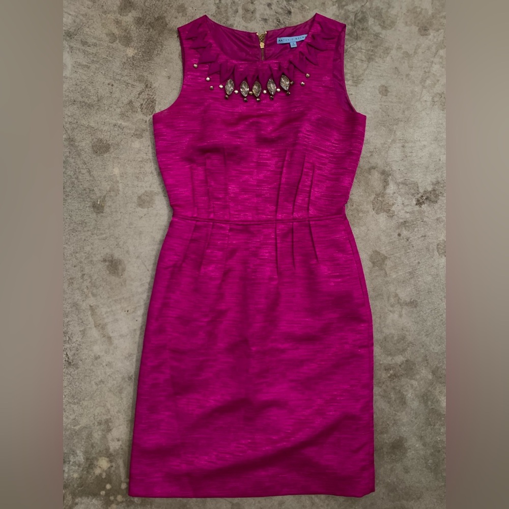 ANTONIO MELANI Magenta Mini Dress